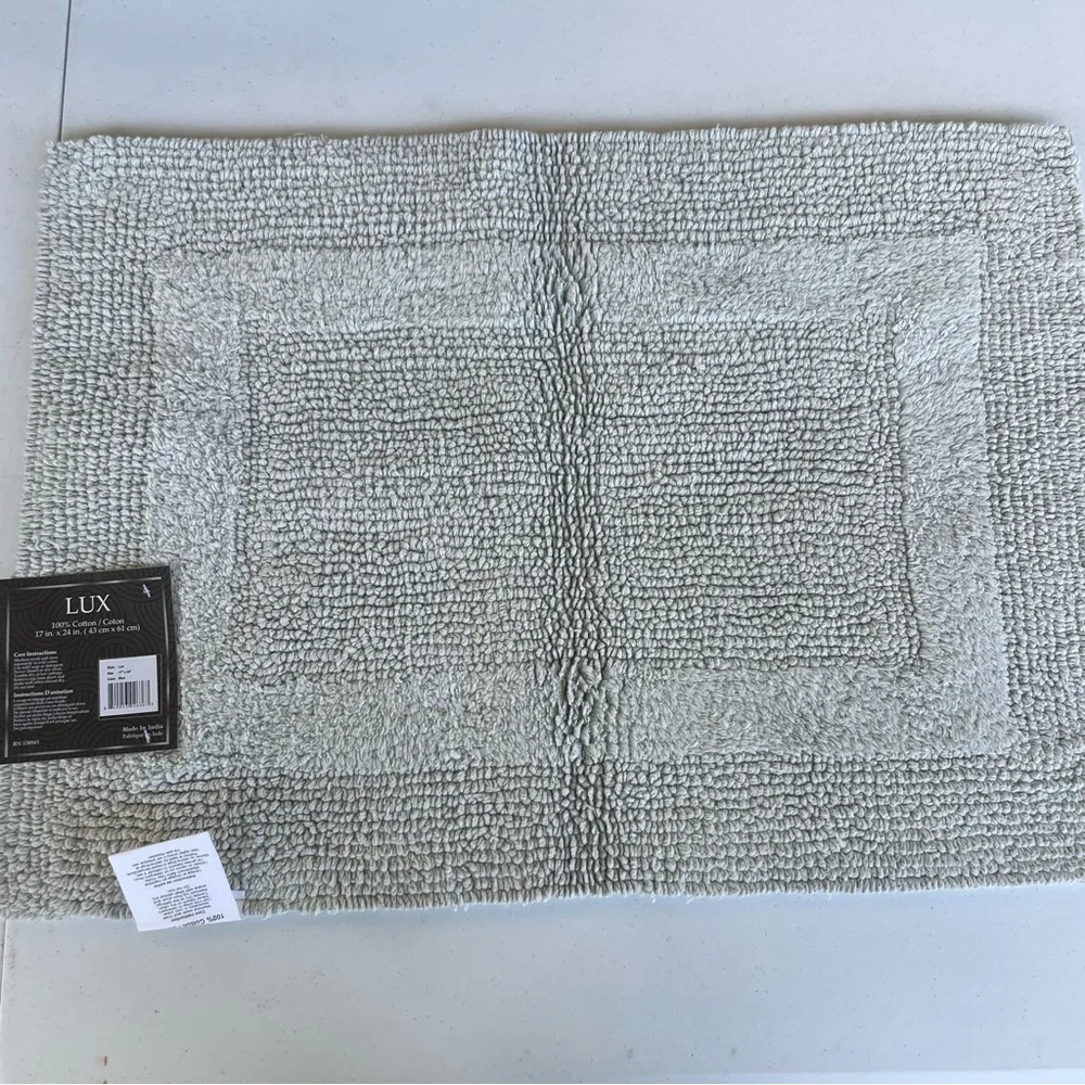 Better Trends Lux 100% Cotton Lux Collection Bath Mats Blue Bath Mat Tufted